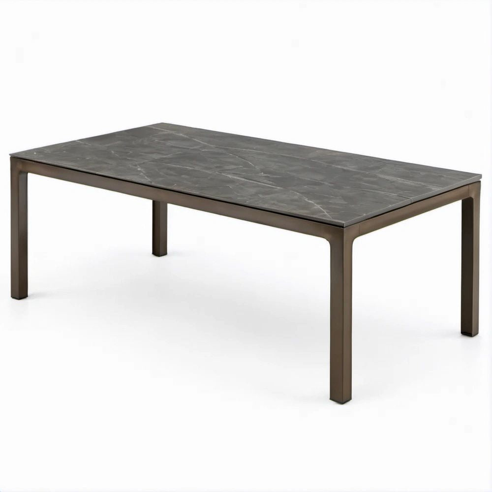 Rechteckiger Keramiktisch Anthrazit/Grau/Bronze, 200 x 100 x 75 cm